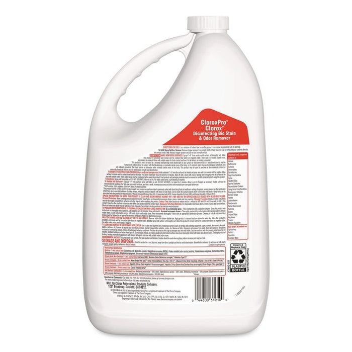 CloroxPro Disinfecting Bio Stain and Odor Remover, Fragranced, 128 oz Refill Bottle