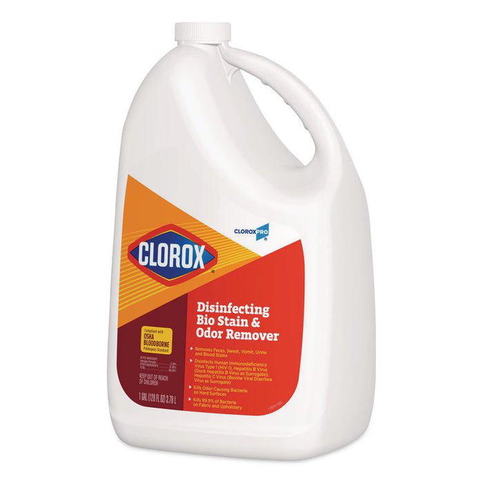 CloroxPro Disinfecting Bio Stain and Odor Remover, Fragranced, 128 oz Refill Bottle
