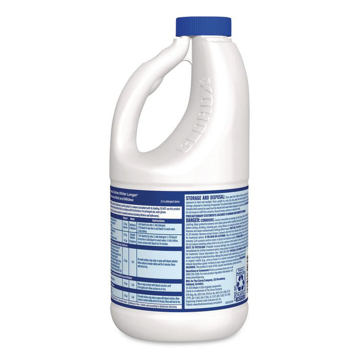 Concentrated Regular Disinfecting Bleach, Unscented, 43 oz Bottle, 6/Carton