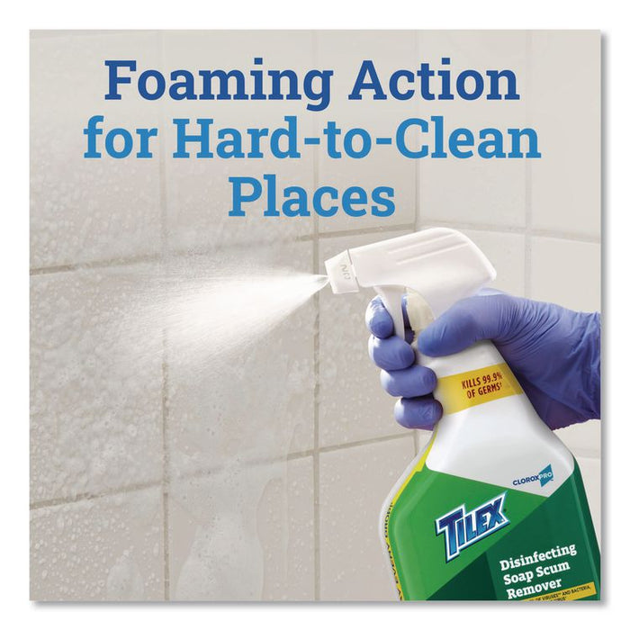 CloroxPro Disinfecting Soap Scum Remover Spray, Unscented, 32 oz Smart Tube Spray, 9/Carton