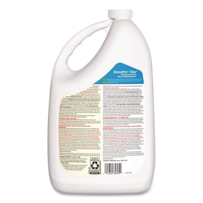 CloroxPro Disinfecting Instant Mold and Mildew Remover, Unscented, 128 oz Refill Bottle, 4/Carton