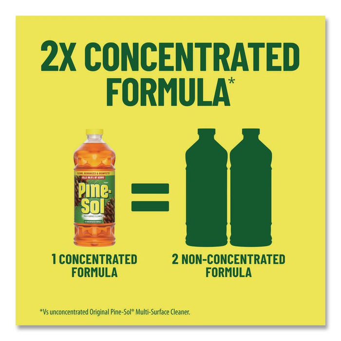 Multi-Surface Cleaner Disinfectant Concentrated, Pine Scent, 80 oz Bottle, 6/Carton