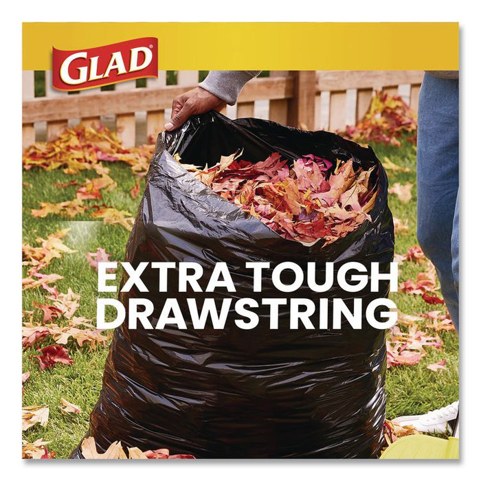 Guaranteed Strong Large Drawstring Trash Bags, Three-Ply, 30 gal, 1.05 mil, 30" x 33", Black, 90/Carton