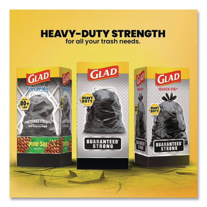 Guaranteed Strong Large Drawstring Trash Bags, Three-Ply, 30 gal, 1.05 mil, 30" x 33", Black, 90/Carton