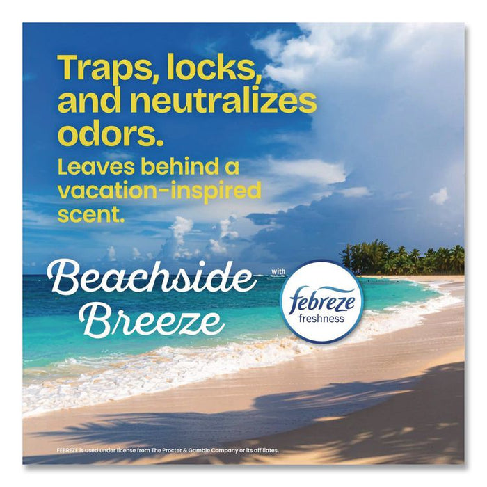 OdorShield Small Drawstring Trash Bags, 4 gal, Beachside Breeze Scent, 0.5 mil, 18" x 17", Blue, 80/Box