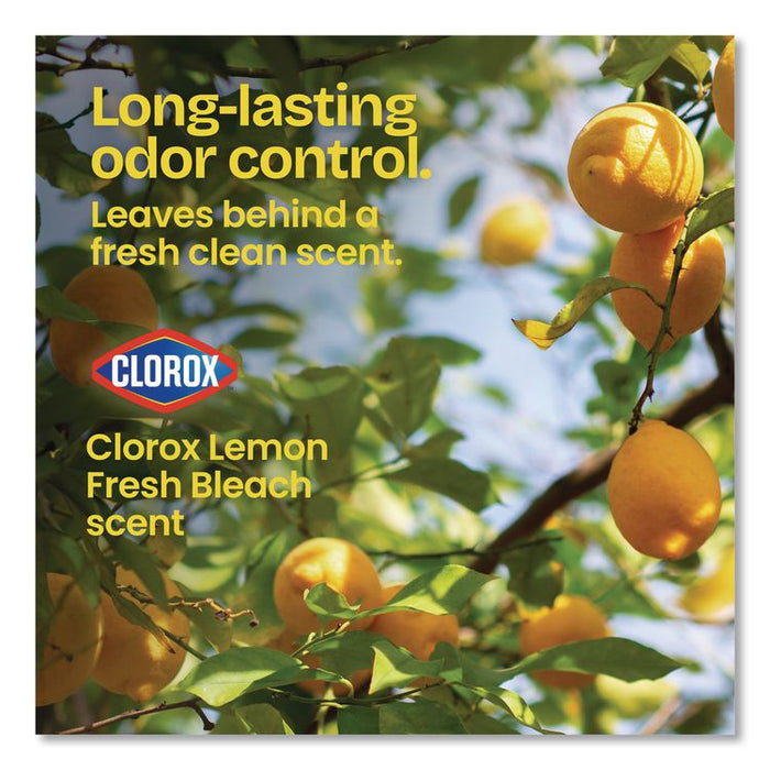 Medium Drawstring Trash Bags with Clorox, 8 gal, Lemon Fresh Bleach Scent, 0.74 mil, 23" x 21.63", Gray, 26/Box