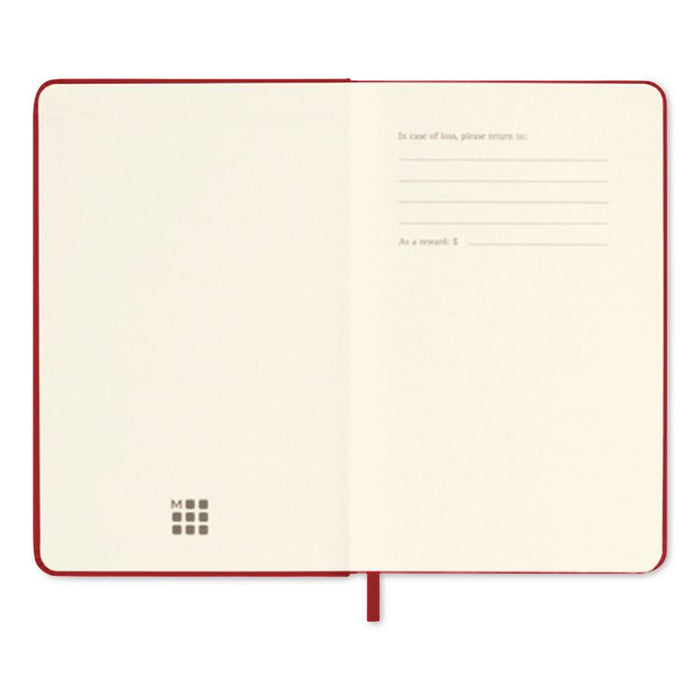 Hard Cover Notebook, 1-Subject, Narrow Rule, Red Cover, (192) 5.5 x 3.5 Sheets