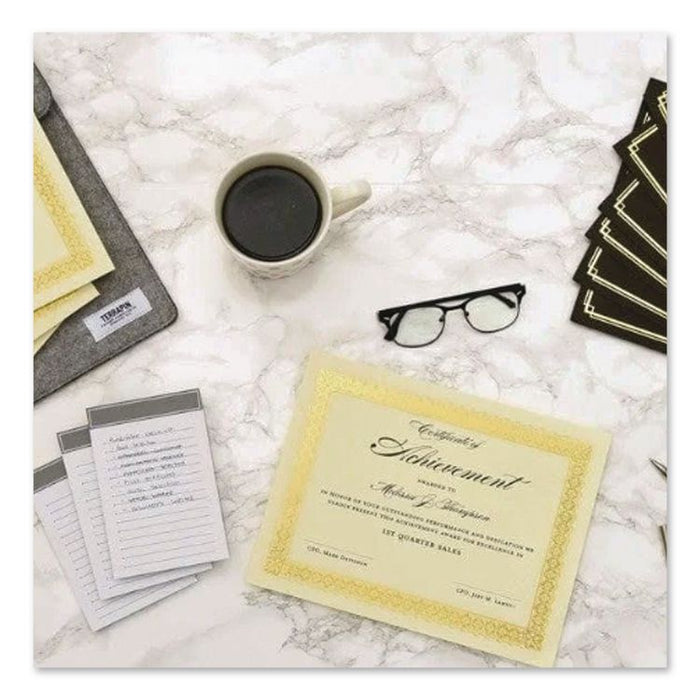 Certificates, 8.5 x 11, Ivory with Gold Border, 15/Pack