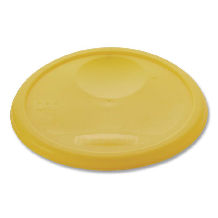 Round Storage Container Lids, 10.25" Diameter x 1.27" h, Plastic, Yellow