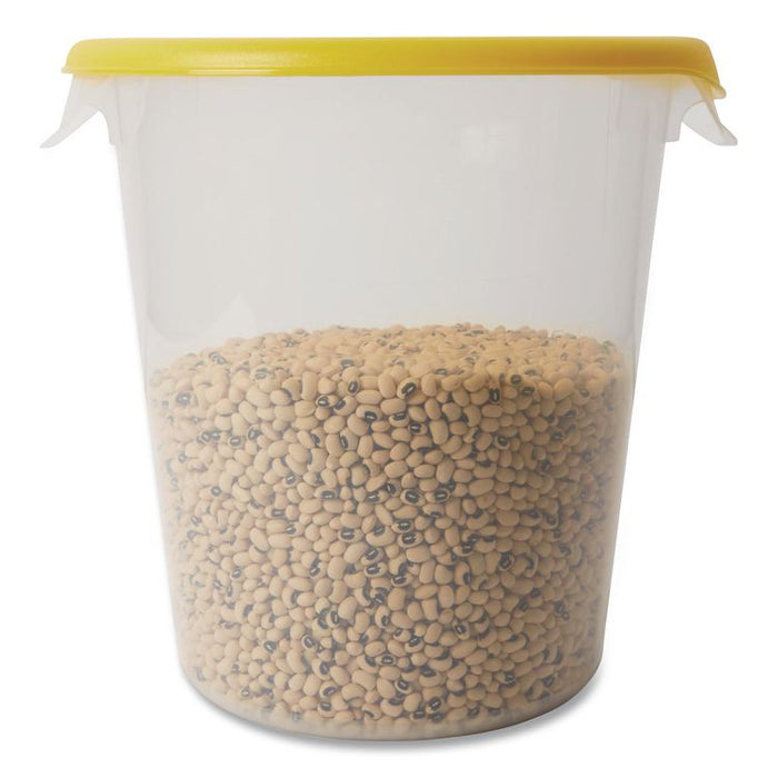 Round Storage Container Lids, 10.25" Diameter x 1.27" h, Plastic, Yellow