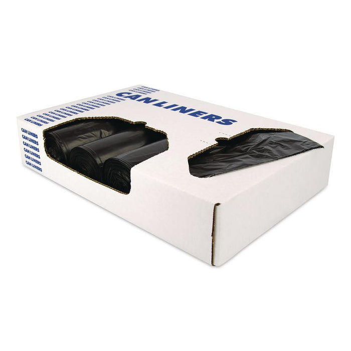Linear Low Density Can Liners with AccuFit Sizing, 32 gal, 1.3 mil, 33" x 44", Black, 20 Bags/Roll, 5 Rolls/Carton