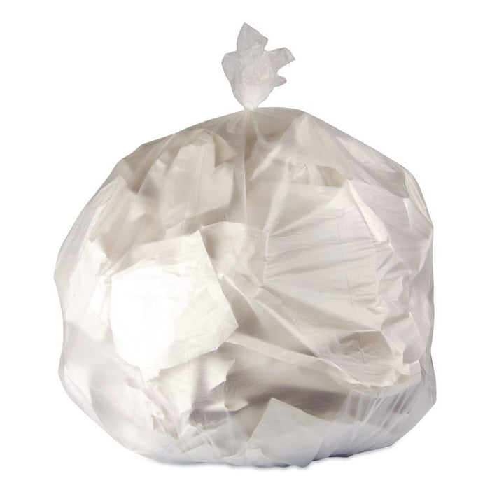 Linear Low-Density Can Liners, 55 gal, 0.7 mil, 43" x 47", Clear, 100/Carton