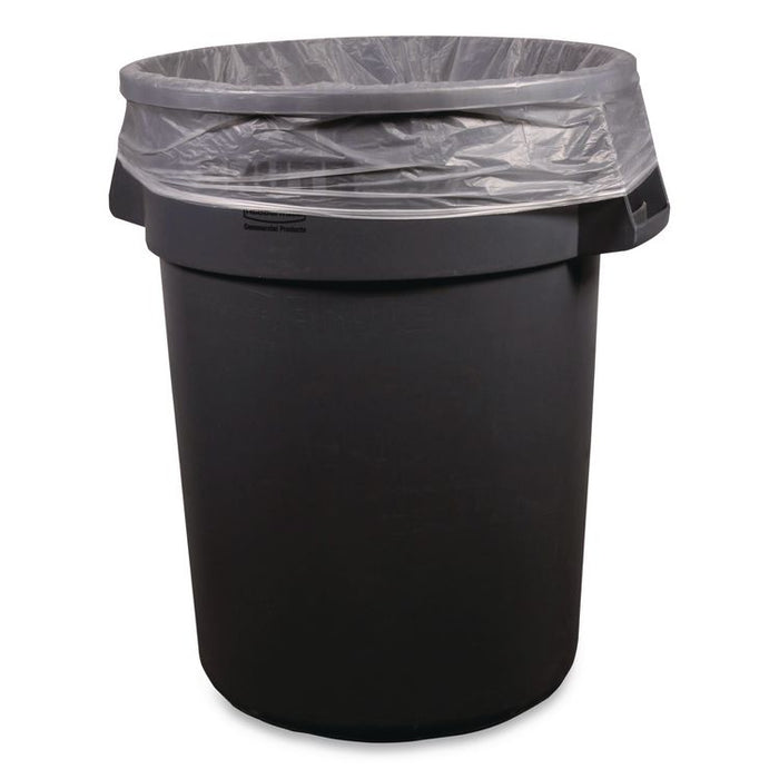 High-Density Waste Can Liners, 45 gal, 14 mic, 40" x 48", Natural, 25 Bags/Roll, 10 Rolls/Carton