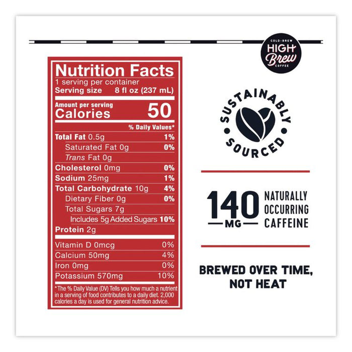 Cold Brew Coffee + Protein, Double Expresso, 8 oz Can, 12/Pack