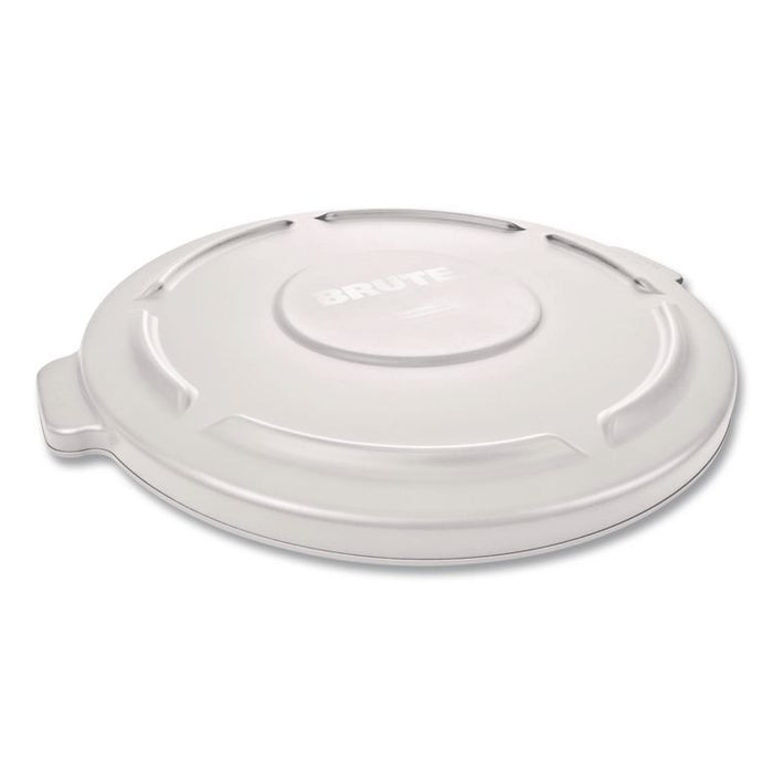 BRUTE Self-Draining Flat Top Lids, 19.88" Diameter x 1.8"h, White