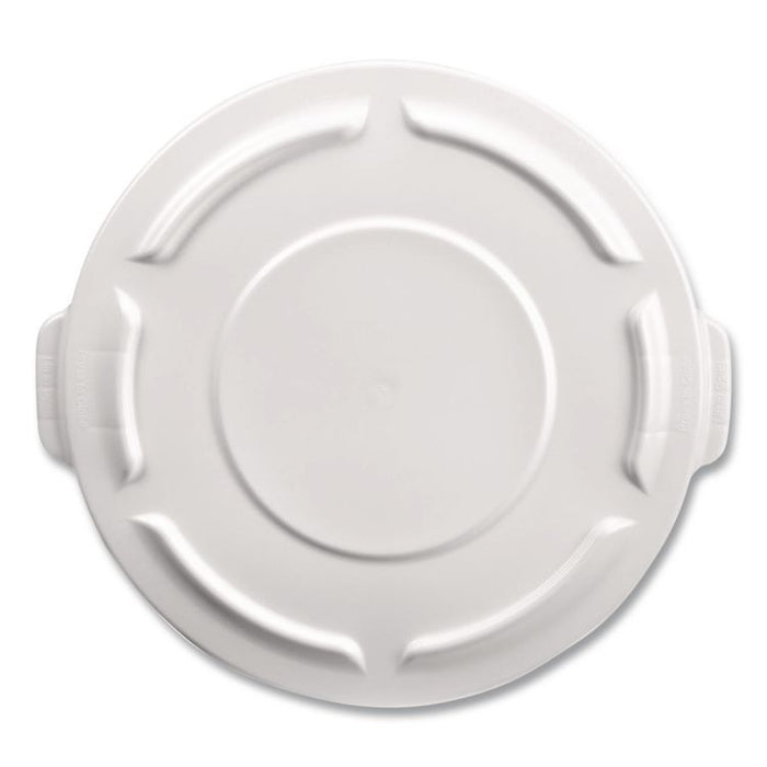 BRUTE Self-Draining Flat Top Lids, 19.88" Diameter x 1.8"h, White