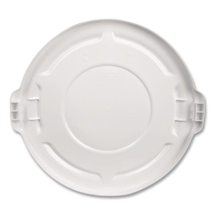 BRUTE Self-Draining Flat Top Lids, 19.88" Diameter x 1.8"h, White