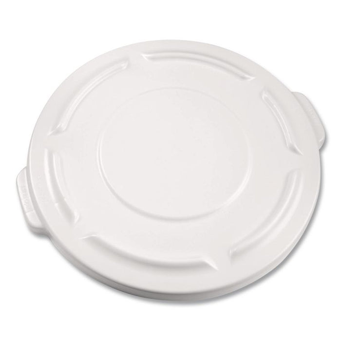 BRUTE Self-Draining Flat Top Lids, 19.88" Diameter x 1.8"h, White