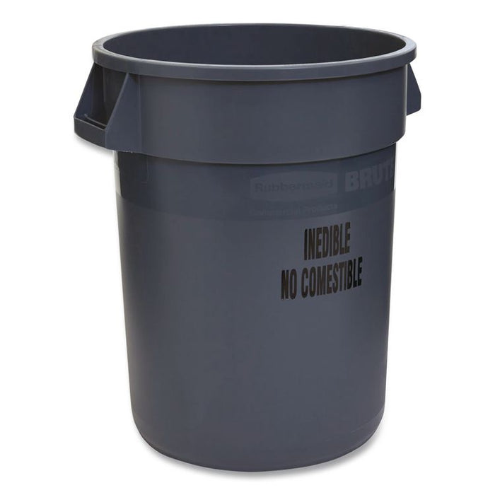 Food Handling BRUTE Container, 32 gal, Resin, Gray