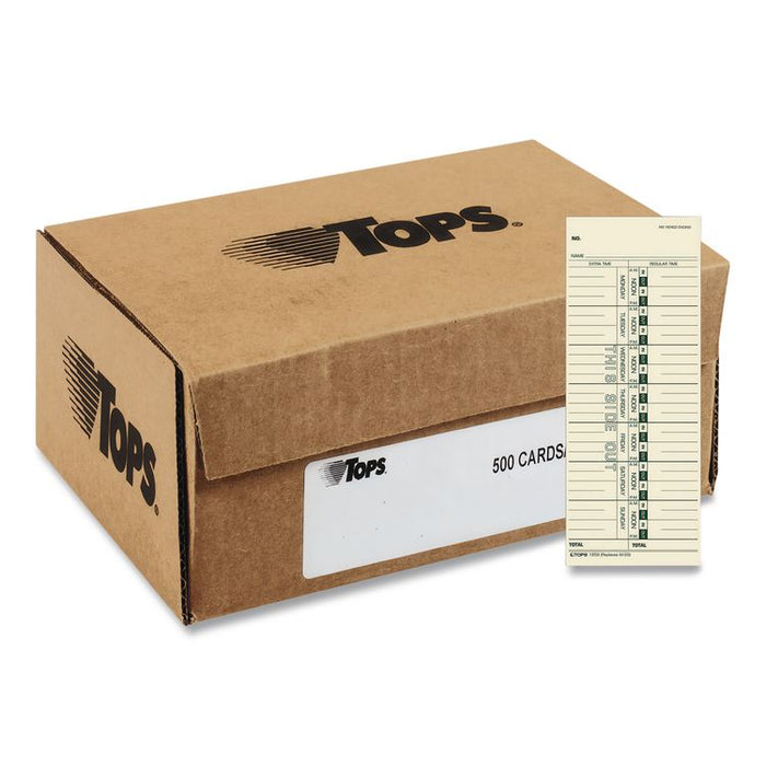 Time Clock Cards, Replacement for 10-800292/K14-15/M-33, One Side, 3.5 x 9, 100/Pack