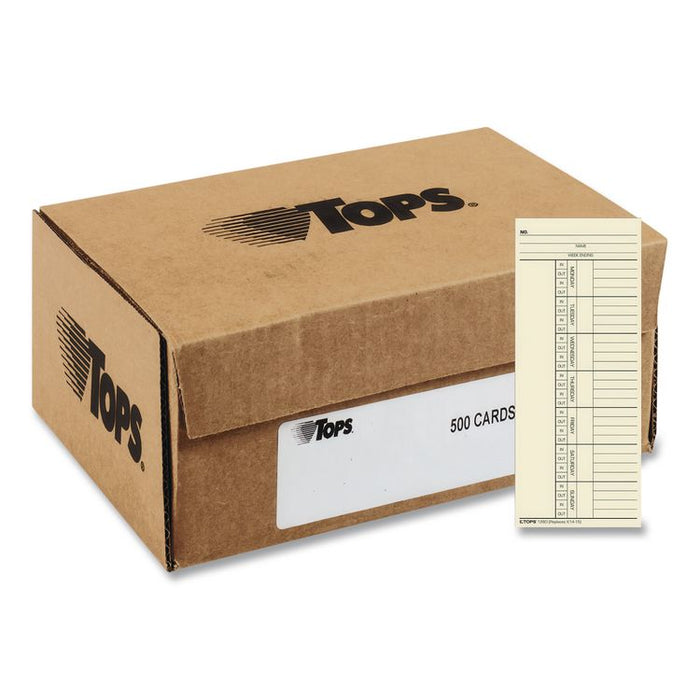 Time Clock Cards, Replacement for K14-15, Two Sides, 3.38 x 8.25, 100/Pack