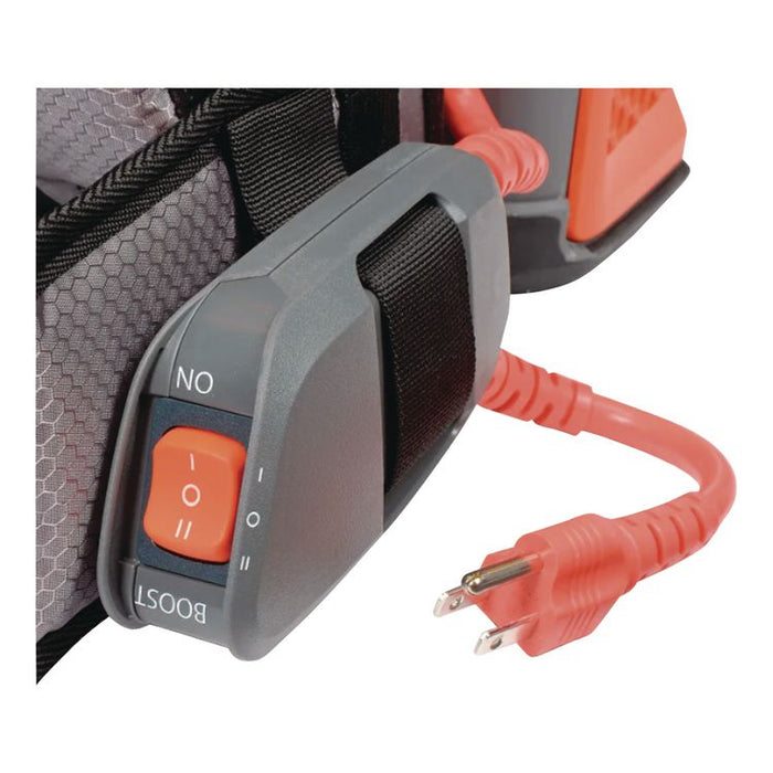 HushTone Backpack Vacuum, 6 qt Tank Capacity, Gray/Orange