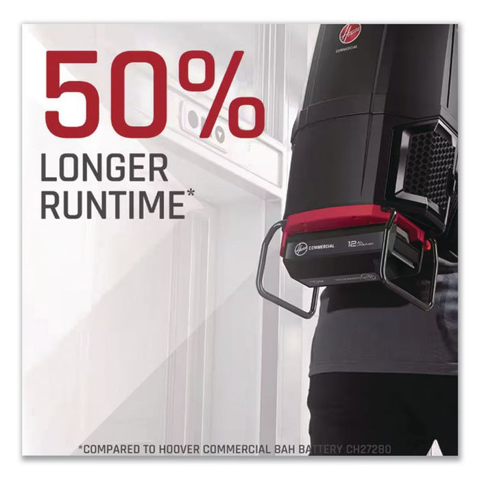 HVRPWR 40V Cordless Backpack Vacuum, Battery Sold Separately, 6 qt Tank Capacity, Black/Red