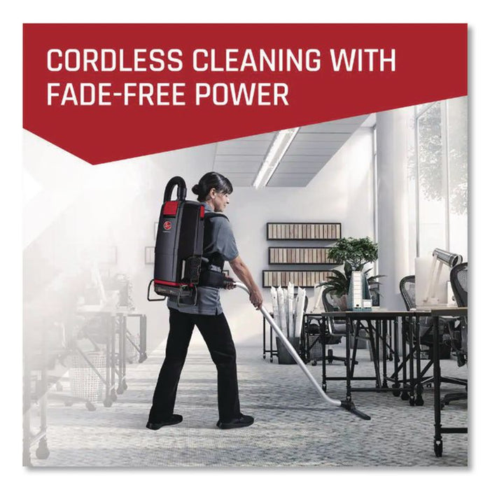 HVRPWR 40V Cordless Backpack Vacuum, Battery Sold Separately, 6 qt Tank Capacity, Black/Red
