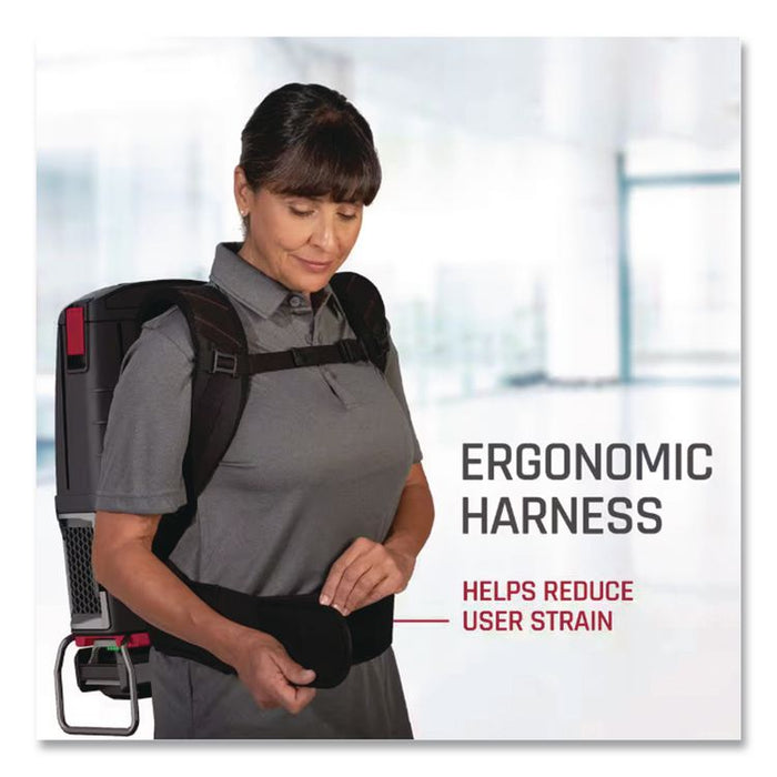 HVRPWR 40V Cordless Backpack Vacuum, Battery Sold Separately, 6 qt Tank Capacity, Black/Red