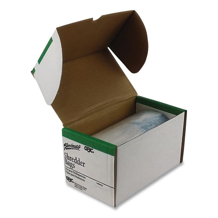 Plastic Shredder Bags, 6-8 gal Capacity, 100/Box