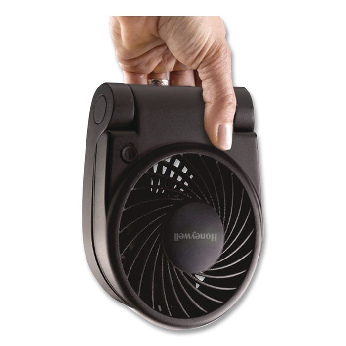 Turbo On The Go USB/Battery Powered Fan, 3", 1 Speed, Black