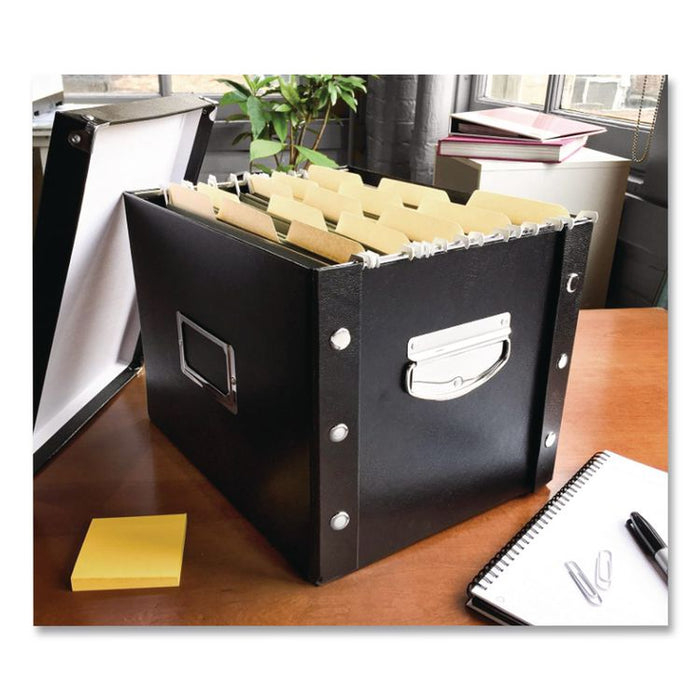 File Box, Letter Files, 11.75" x 9.75" x 9.5", Black