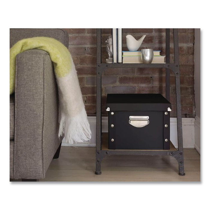 File Box, Letter Files, 11.75" x 9.75" x 9.5", Black