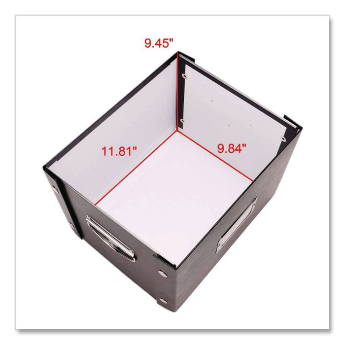 File Box, Letter Files, 11.75" x 9.75" x 9.5", Black