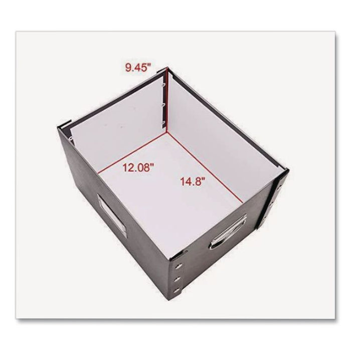 File Box, Letter/Legal Files, 16.25" x 9.75" x 13.25", Black
