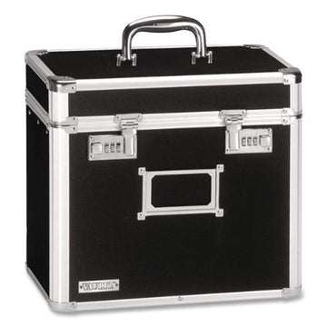 Locking File Chest, Letter Files, 13.75" x 7.25" x 12.25", Black