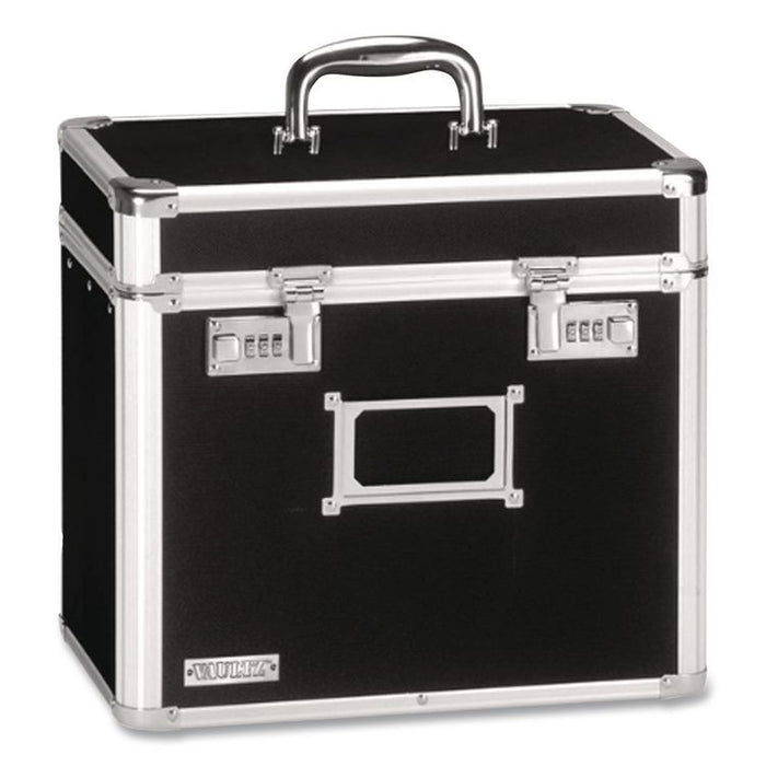 Locking File Chest, Letter Files, 13.75" x 7.25" x 12.25", Black
