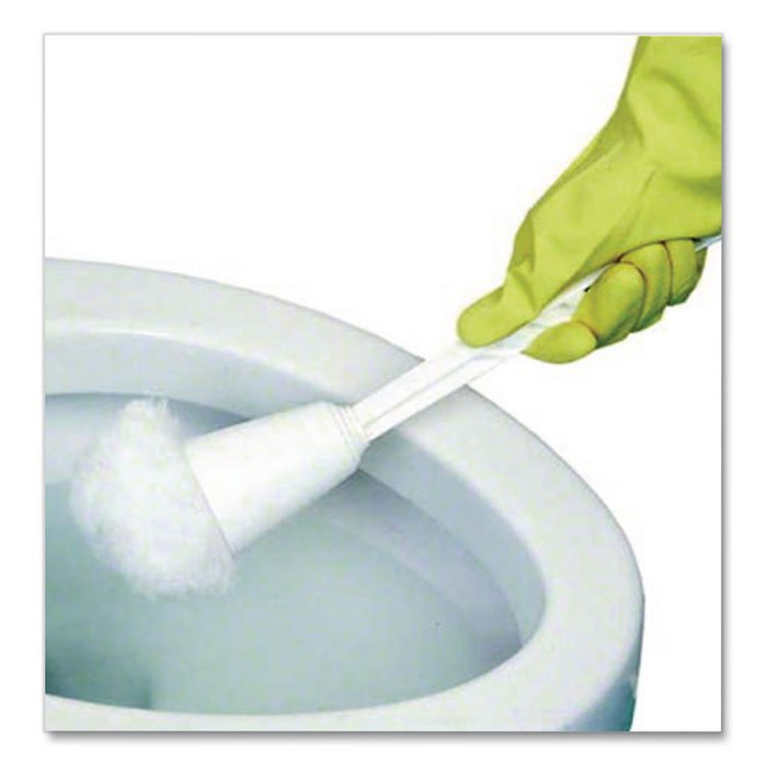 Cone Toilet Bowl Mop, 13" Handle, 5.5" Mop Head, White