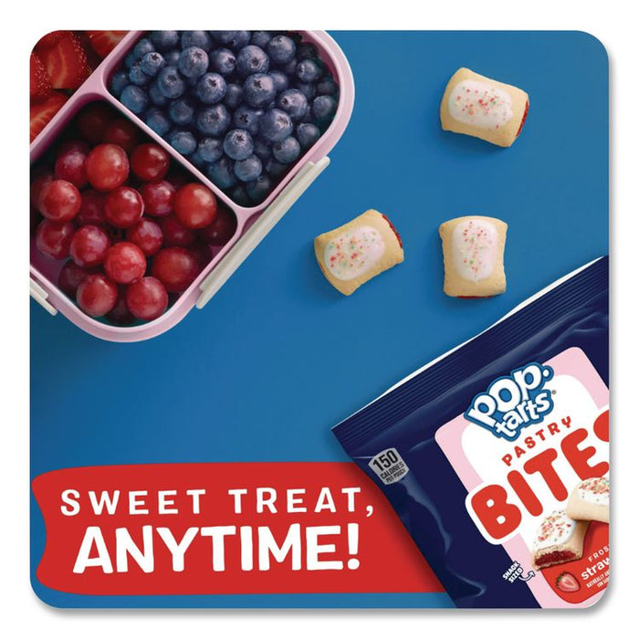 Pop Tarts Bites, Frosted Strawberry, 3.5 oz Bag, 6/Carton