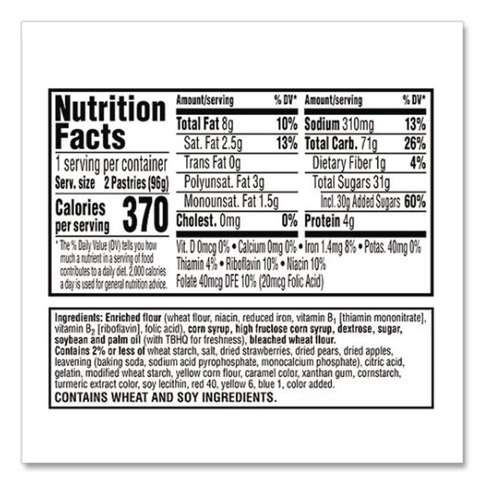 Pop Tarts, Frosted Strawberry, 3.67 oz, 2/Pack, 6 Packs/Box