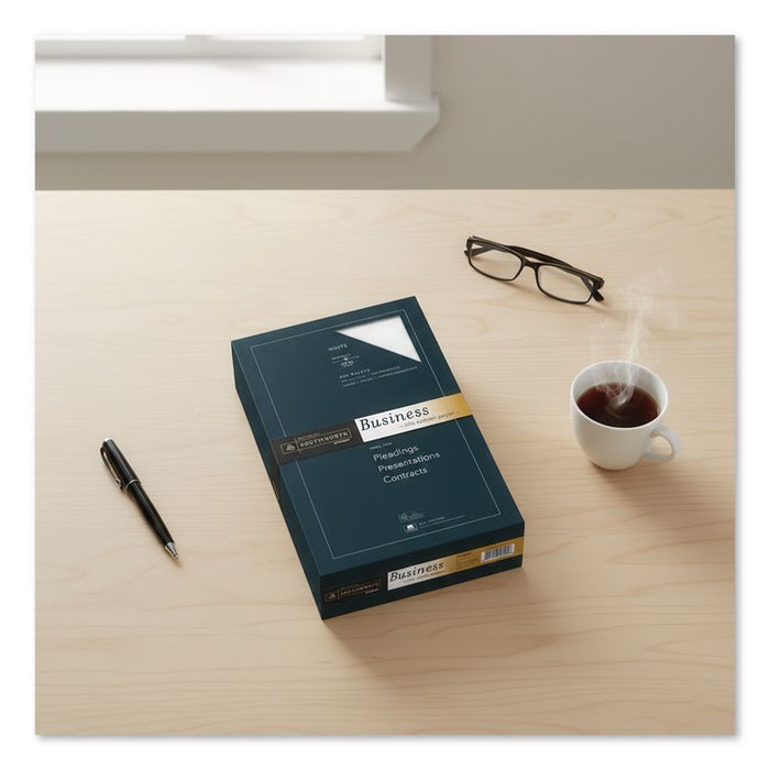 25% Cotton Business Paper, 95 Bright, 20 lb Bond Weight, 8.5 x 14, White, 500 Sheets/Ream