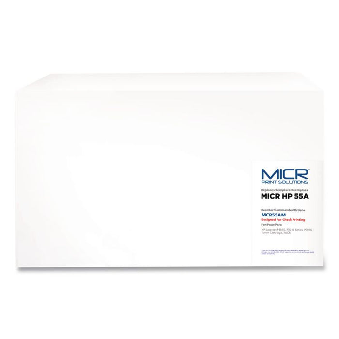 Compatible CE255A(M) (55AM) MICR Toner, 6,000 Page-Yield, Black