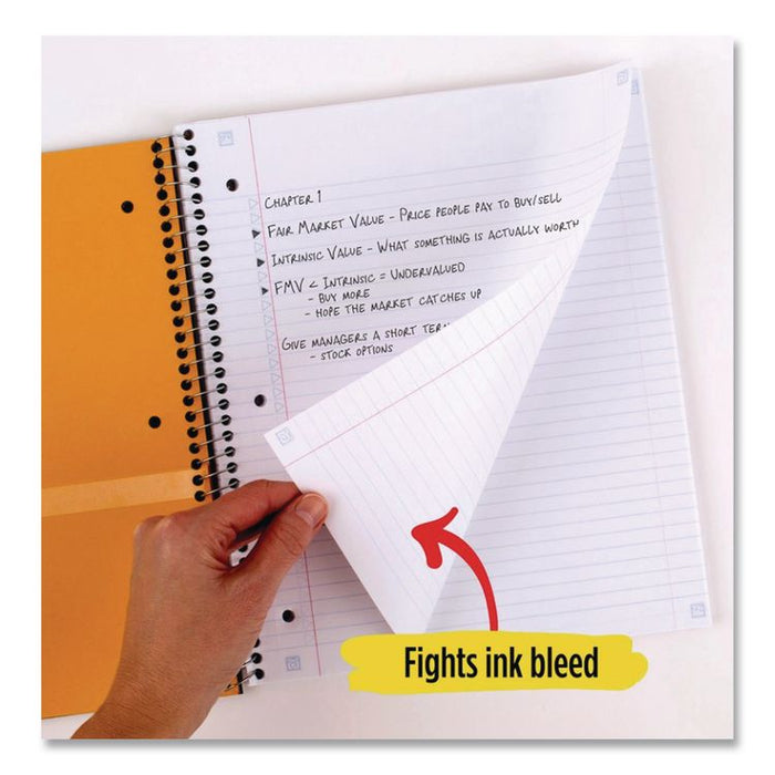 Wirebound Notebook, 5-Subject, Medium/College Rule, Black Cover, (200) 11 x 8.5 Sheets