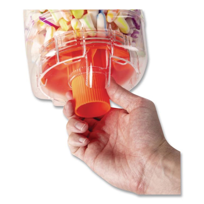 SparkPlugs Single-Use Earplugs with PlugStation Dispenser, 33 dB NRR, Randomly Assorted Color Bullet Plugs, 500 Pairs/Box