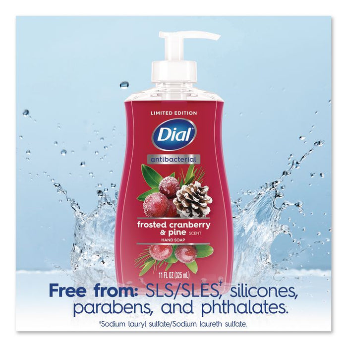 Antibacterial Liquid Hand Soap, Limited Edition, Frosted Cranberry and Pine Scent, 11 oz Pump Bottle