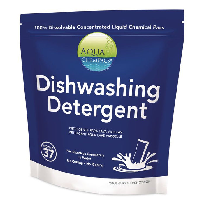 Aqua ChemPacs Dishwashing Detergent, Fresh Citrus Scent, 40 ChemPacs
