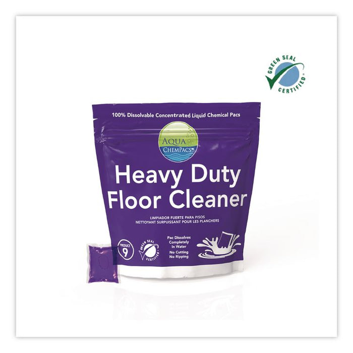 Aqua ChemPacs Heavy Duty Floor Cleaner, Lavender Scent, 20 ChemPacs/Pack