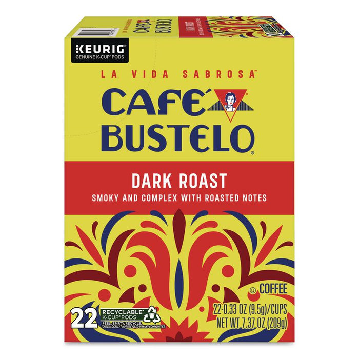 Cafe Bustelo Dark Roast Coffee K-Cup, 22/Box