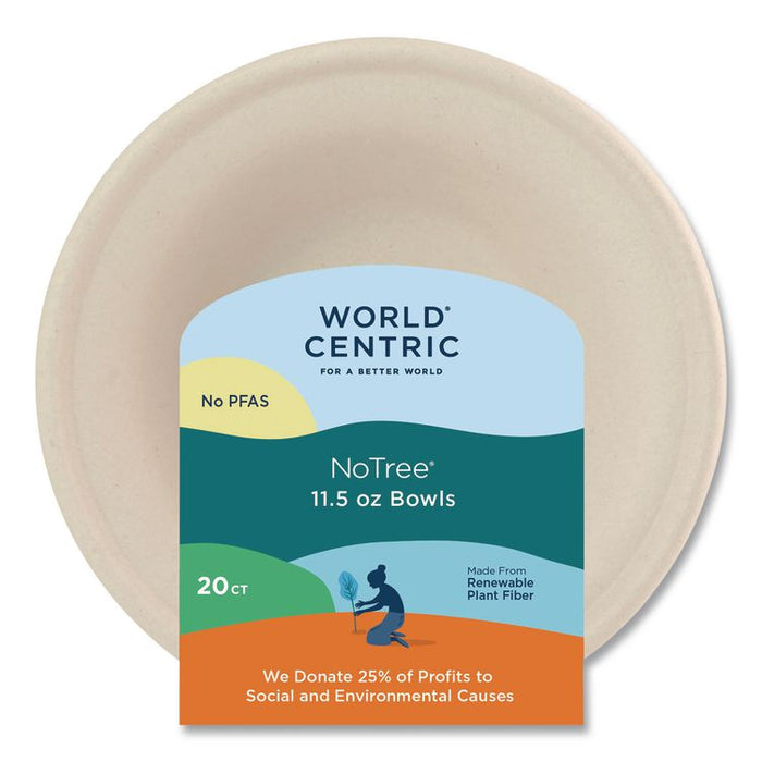 Fiber Bowls, 20 oz, 6 x 6 x 1.7, Natural, 20/Pack