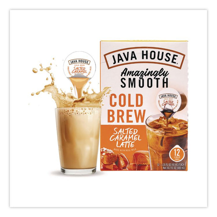 Amazingly Smooth Salted Carmel Latte Cold Brew Coffee Pod, 12/Box